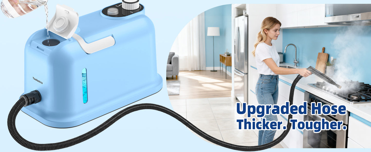 60.87oz Heavy Duty Steam Cleaner 10s Rapid Heating Handheld Steam Cleaner for Home, Steamer for Cleaning for Home, Car, Grout, Tile, Floor, Dirt