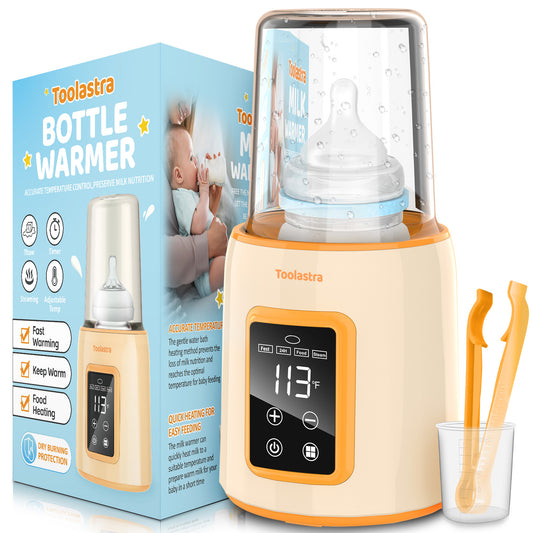 Bottle Warmer, Faster Heating Baby Milk Warmers for All Bottles with Accurate Temp Control Water Bath Tech and Auto Shut-Off, BPA-Free Multifunctional Bottle Warmer for Breastmilk and Formula